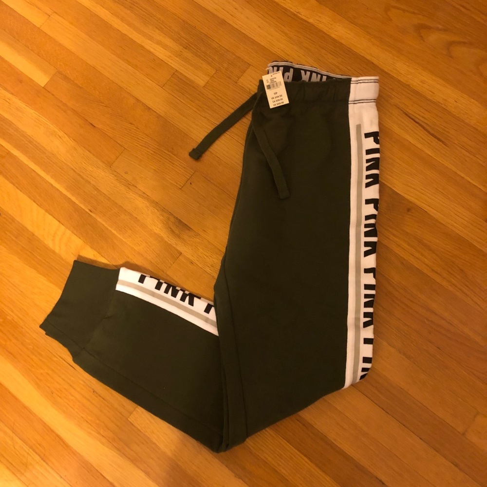 PINK Victoria secret olive green sweats